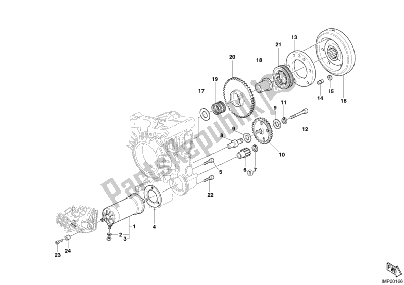 Tutte le parti per il Motore Di Avviamento del Ducati Superbike 999 S 2006